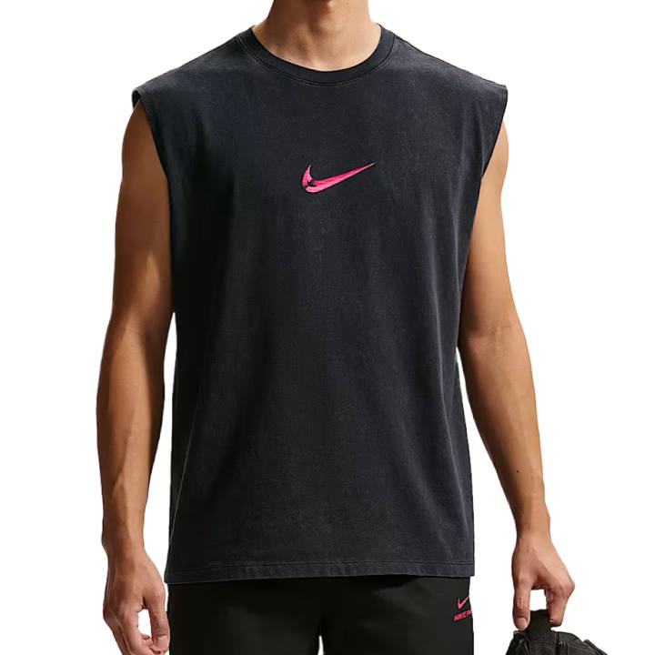 Nike Nike Tank Tops Men's Black/Bright Pink Crew Neck Moderate Other