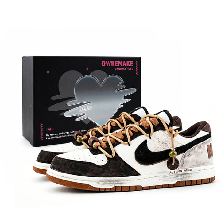 Nike Nike Big Skateboard Shoes Men's Low Top Black/Brown