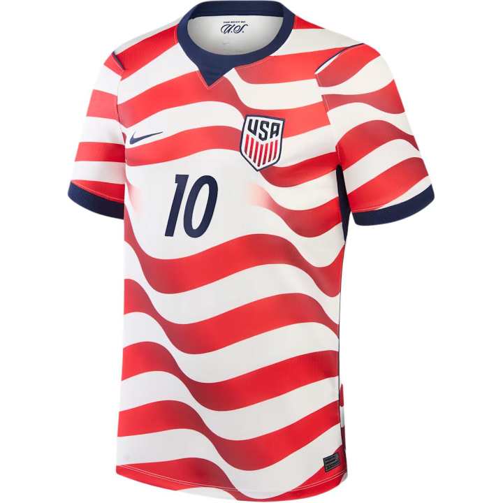 Nike Nike United States National Team Soccer Jerseys Men's White Crew Neck Moderate