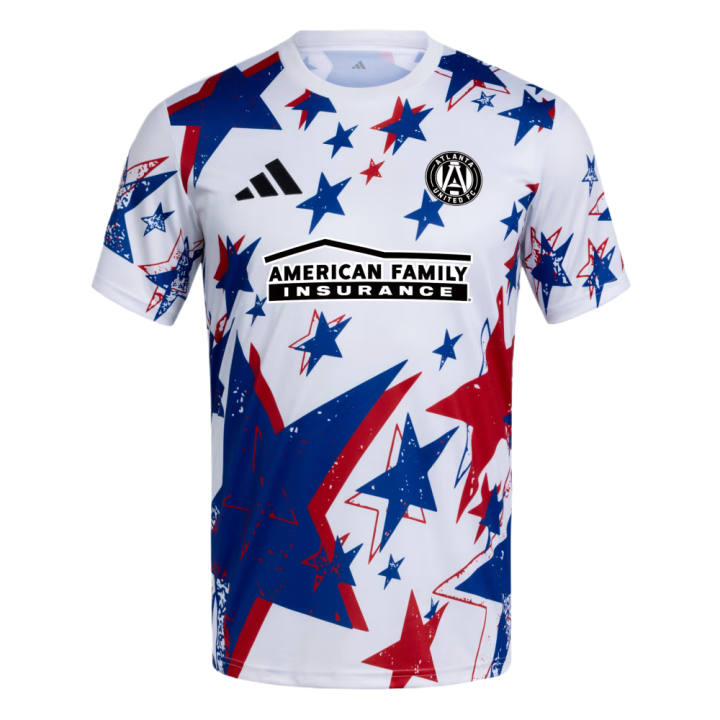 Adidas Adidas Atlanta United Soccer Jerseys Men's White Mixed Color/Multicolor Crew Neck Moderate