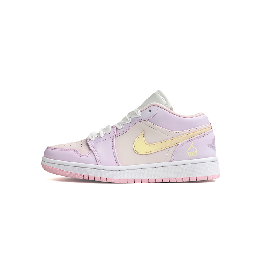 Jordan Jordan Air Jordan 1 Leather Low top Children's Basketball Shoes Light Purple Unisex