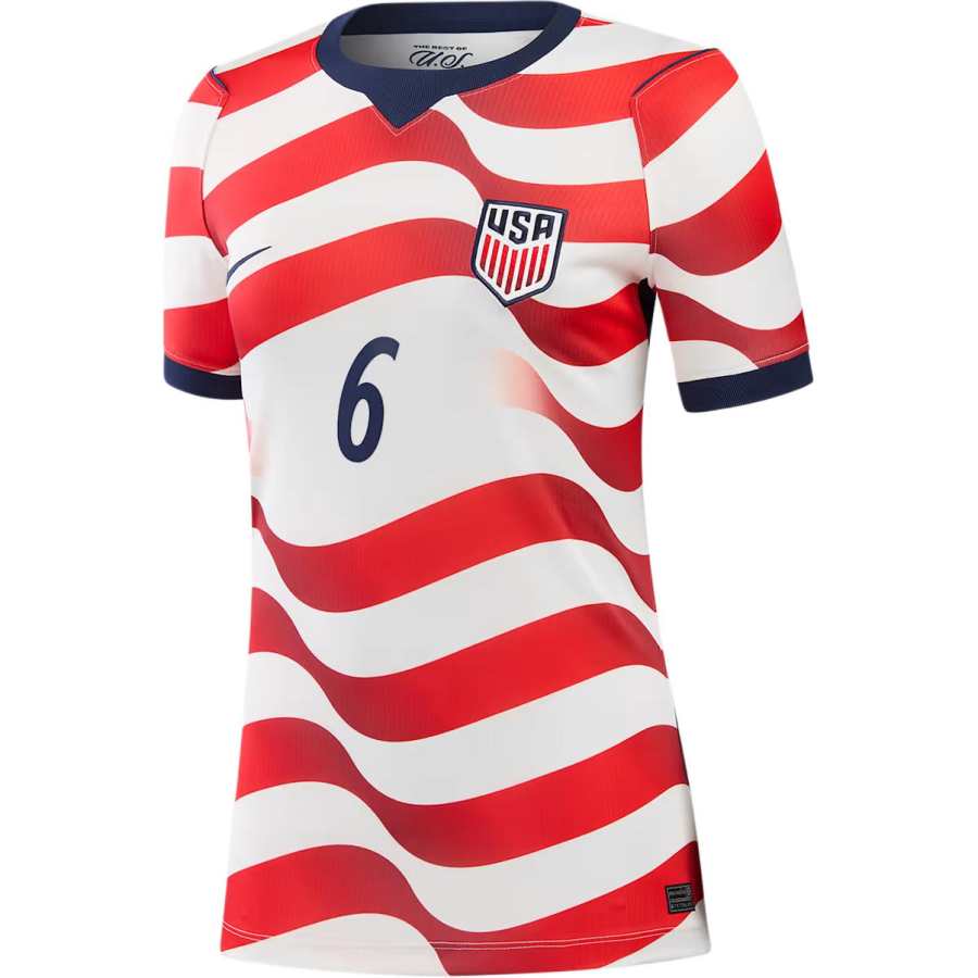 Nike Nike United States National Team Soccer Jerseys Women's White Crew Neck Moderate
