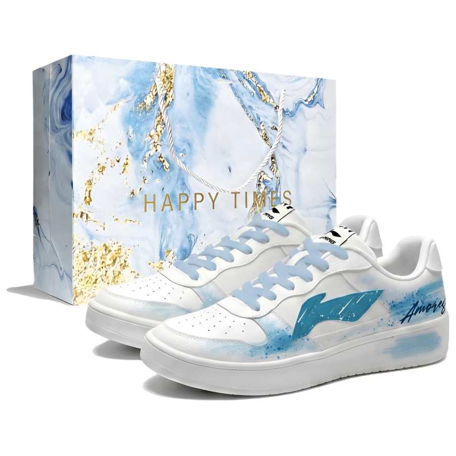 Li-Ning Li Ning Floating Boat Skateboard Shoes Men's Low Top Blue With White Lettering