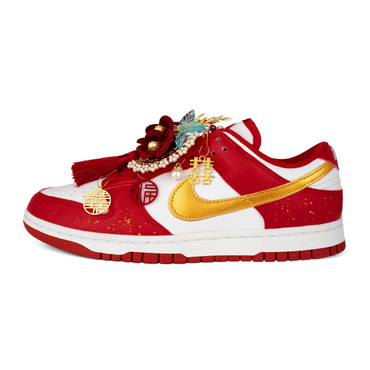 Nike Nike Dunk Skateboard Shoes Unisex Low Top White/Gold