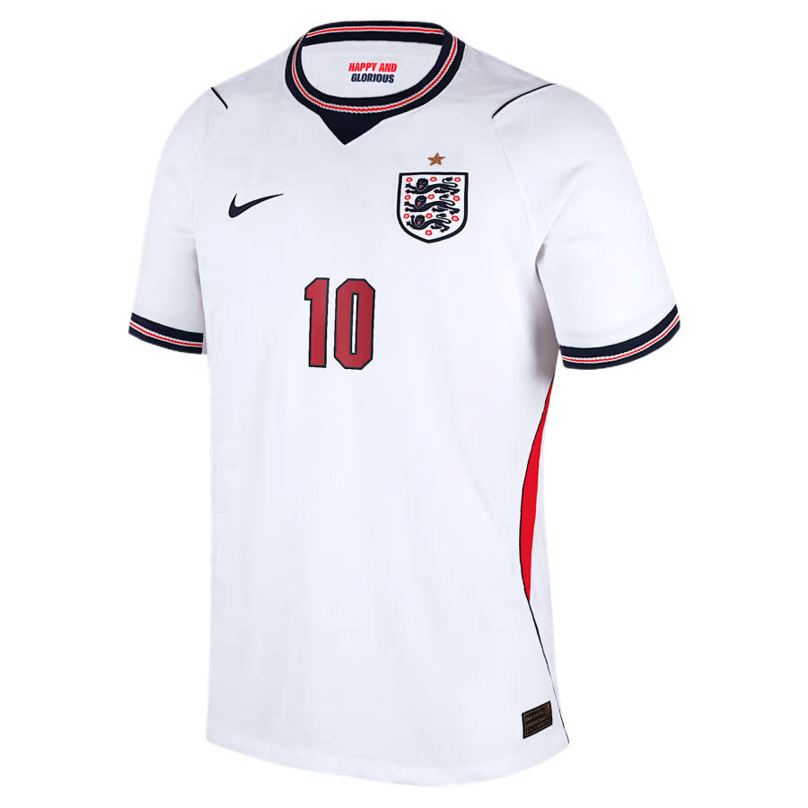 Nike Nike England National Team Soccer Jerseys Men's White Crew Neck Moderate