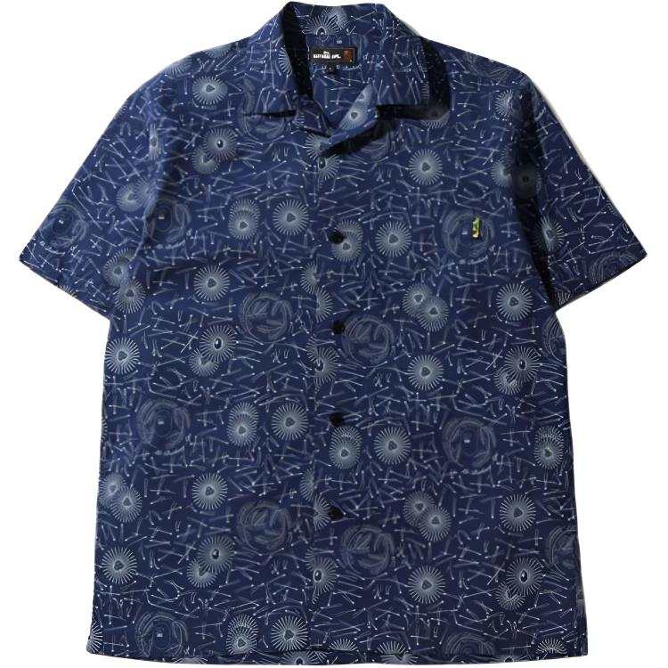 A BATHING APE Shirts Unisex Dark Blue Moderate
