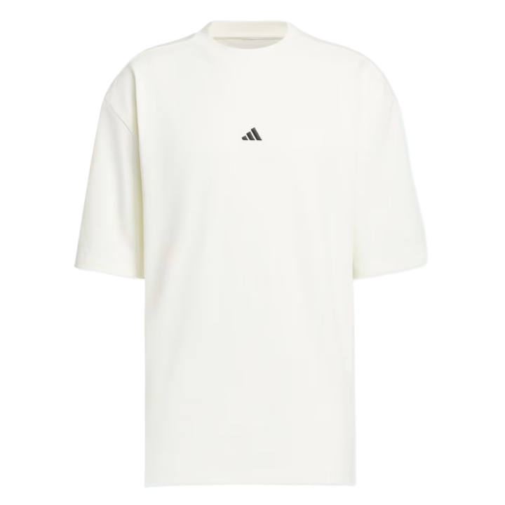 Adidas Adidas BASKETBALL T Shirts Unisex Ecru Crew Neck Moderate
