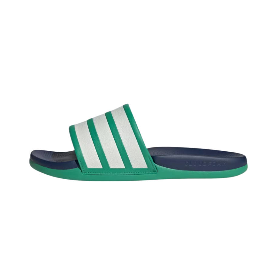 Adidas Adidas Adilette Slide Slippers Unisex Half Court Green/Main Body White/Dark Navy Blue