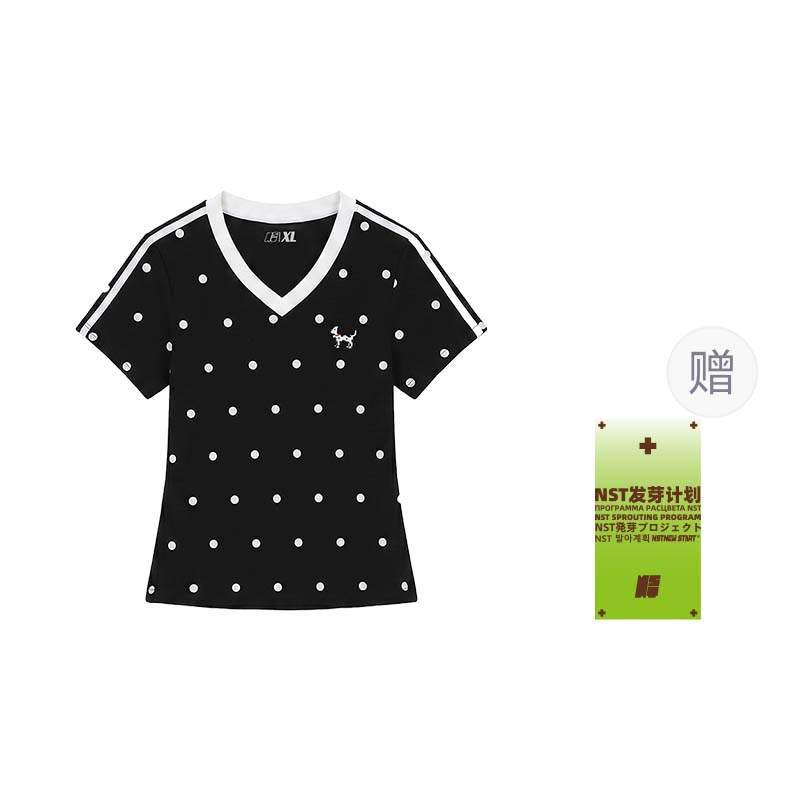 NSTNEW START T Shirts Women's V Neck Thin Straight Fit