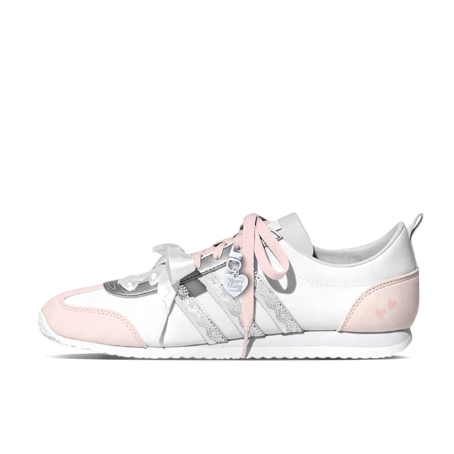 Adidas Adidas VS JOG 2.0 German Army Trainers Unisex Low Top Pink/Silver/White