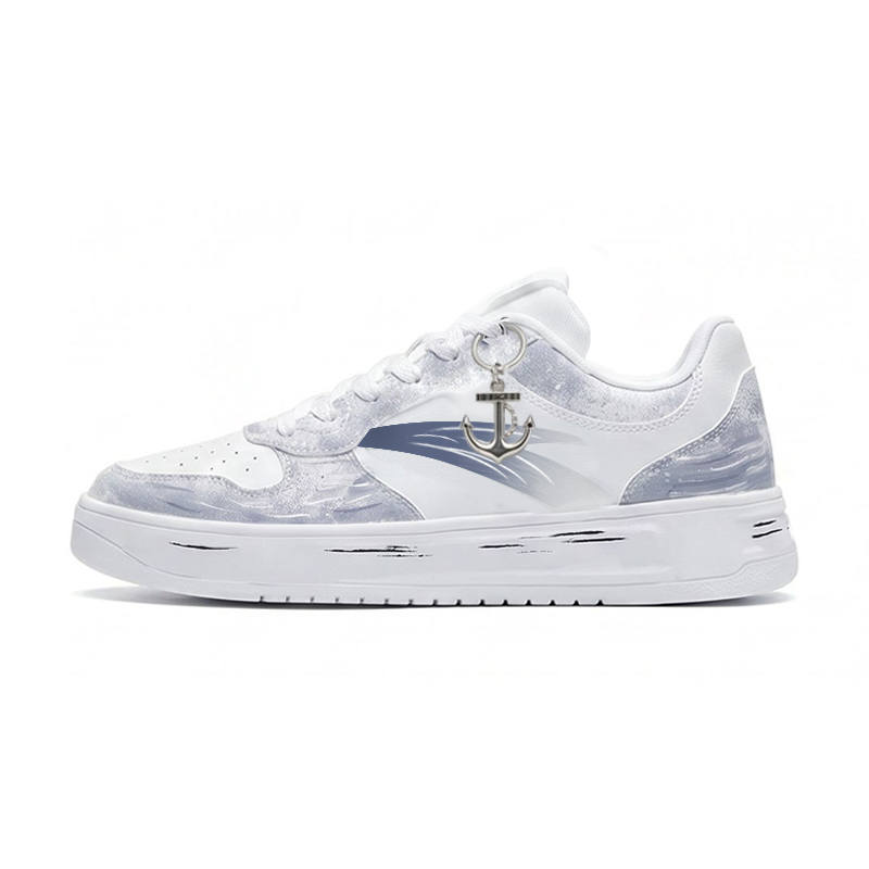 ANTA Easy Skateboard Shoes Men's Low Top Blue/White/Gray
