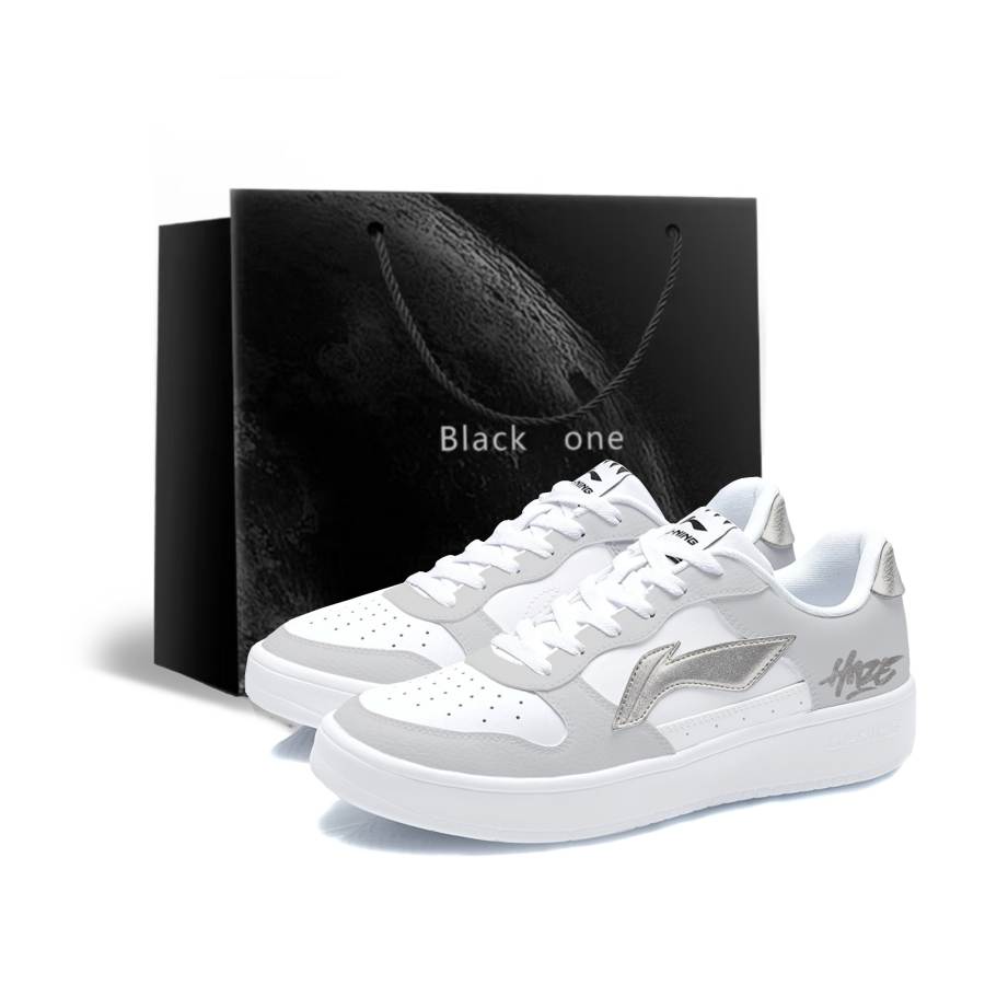 Li-Ning Li Ning Floating Boat Skateboard Shoes Men's Low Top Silver Gray