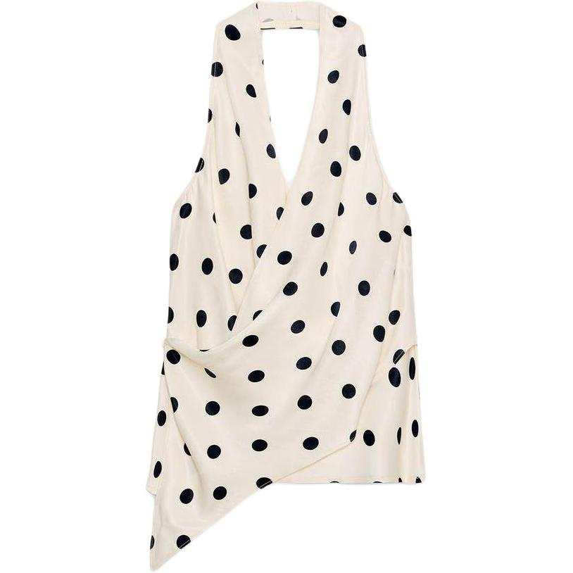 ZARA Shirts Women's White/Black Moderate Straight Fit