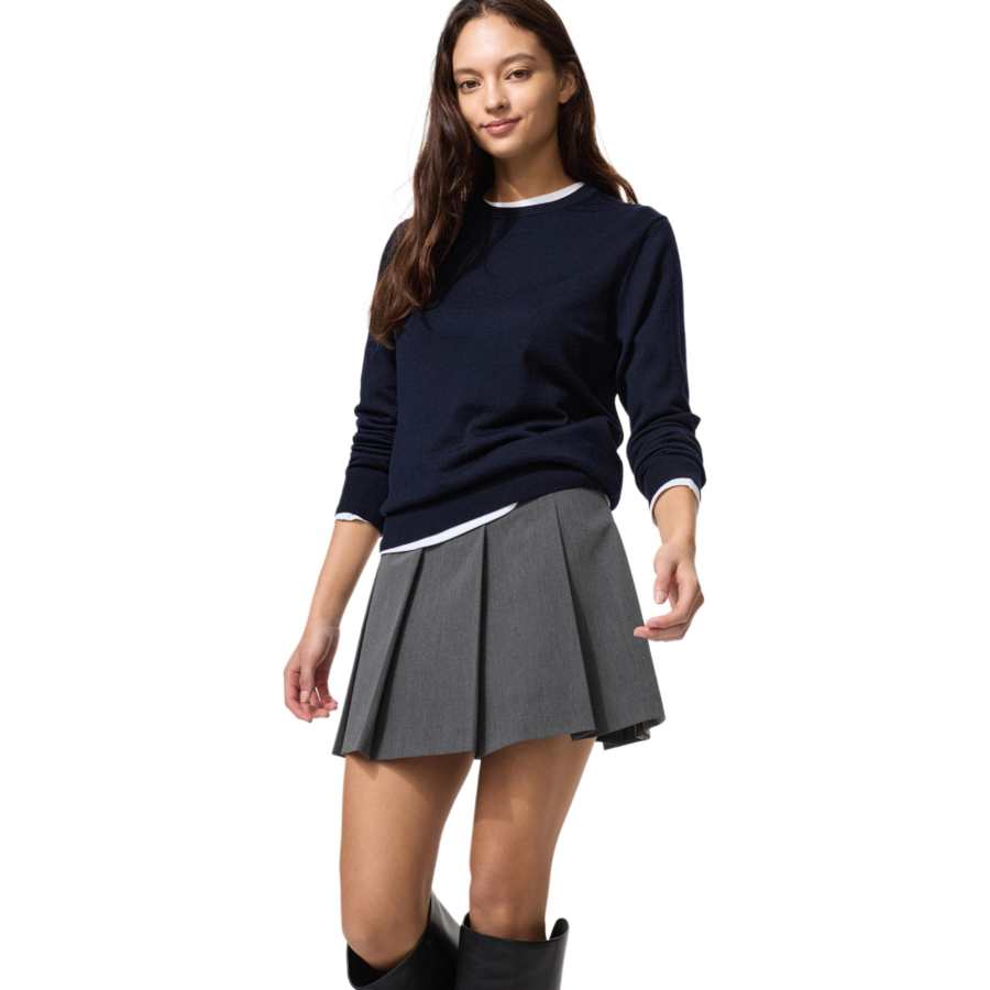 UNIQLO Sweaters Women's Navy Blue Crew Neck Moderate Other