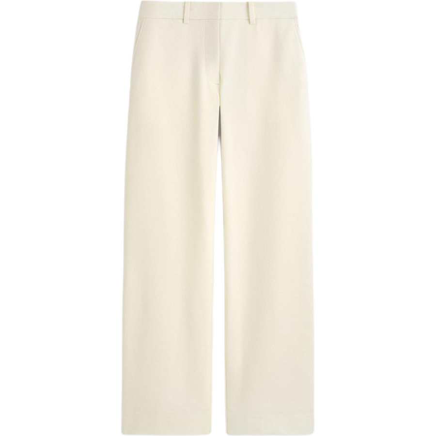 COS Casual Pants Women's Ecru Moderate Straight Fit Pants