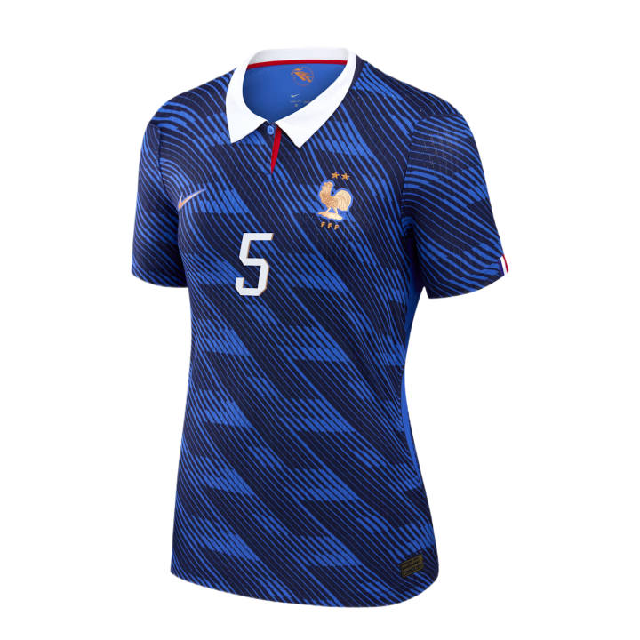 Nike Nike France National Team Soccer Jerseys Women's Blue Lapel Moderate