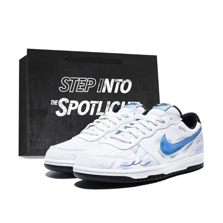 Nike Nike Big Skateboard Shoes Unisex Low Top Blue/White