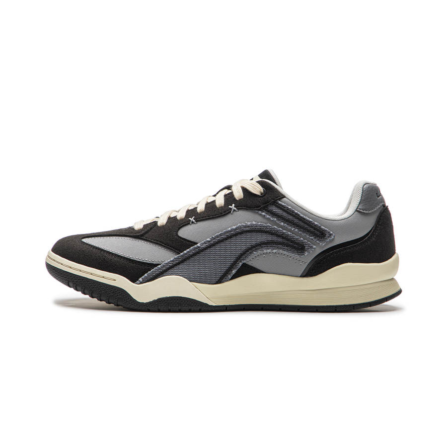Li-Ning Li Ning Moon White Retro Skateboard Shoes Men's Low Top Storm Cloud Gray/Black
