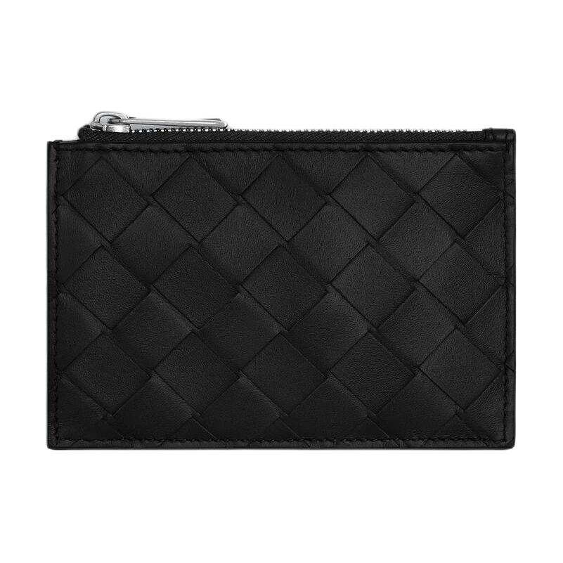 Bottega Veneta Calfskin Key Pouch Card Holder Men's Black