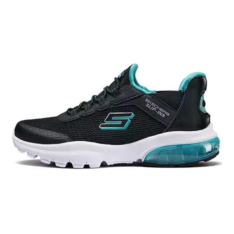 Skechers Hands Free Slip Ins Low top Kids Lifestyle Shoes Black Blue Teenagers
