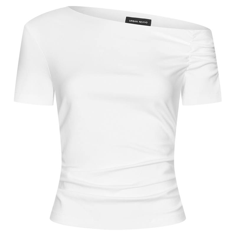 URBAN REVIVO T Shirt Women's Raw White