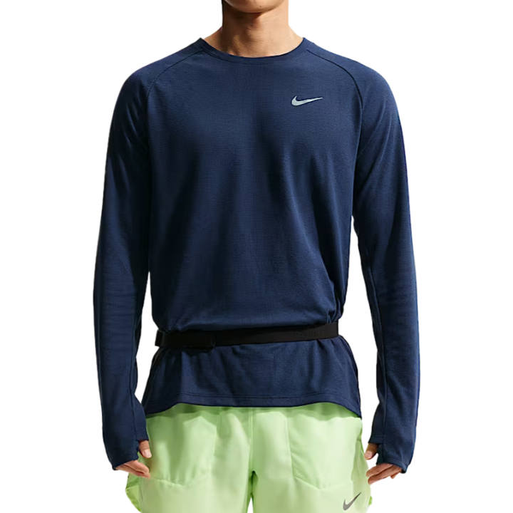 Nike Nike Dri Fit Running T Shirts Men's Midnight Blue Crew Neck Moderate