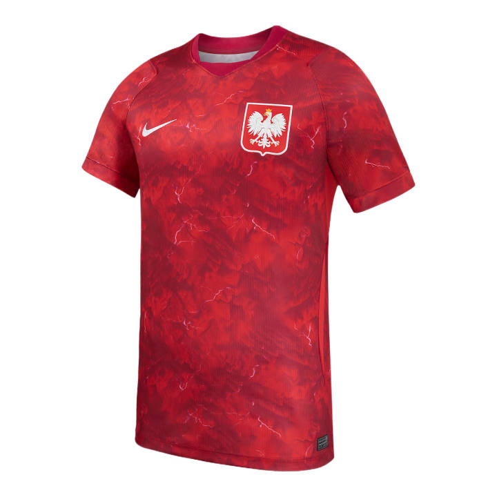 Nike Nike Poland National Team Soccer Jerseys Men's Noble Red Moderate