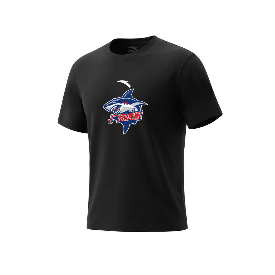 ANTA T Shirts Unisex Black Crew Neck Moderate