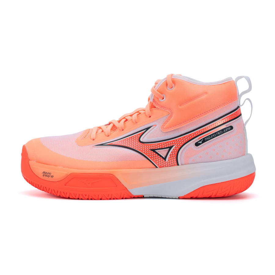 Mizuno NEO JUMP Volleyball Shoes Unisex Mid Top Pink Orange/Gray