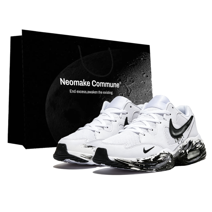 Nike Nike Air Max Fusion Running Shoes Men's Low Top Black White Gray