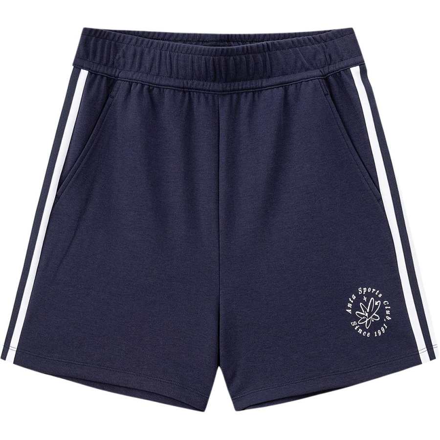 ANTA Life Collection Casual Shorts Women's Indigo Blue Moderate Straight Fit Pants