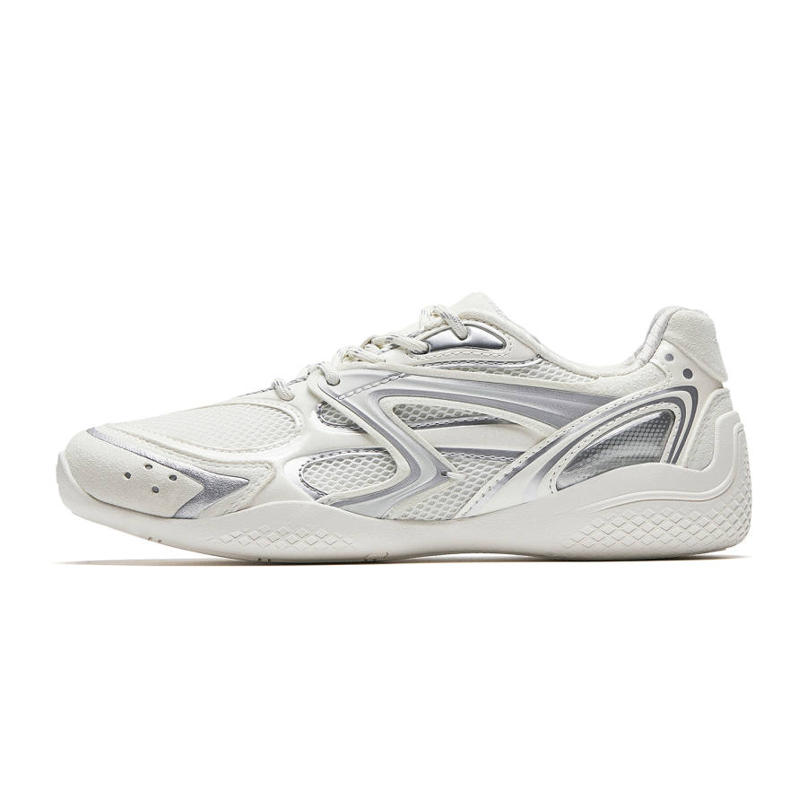 ANTA Casual Shoes Women's Low Top Ivory White/Silver