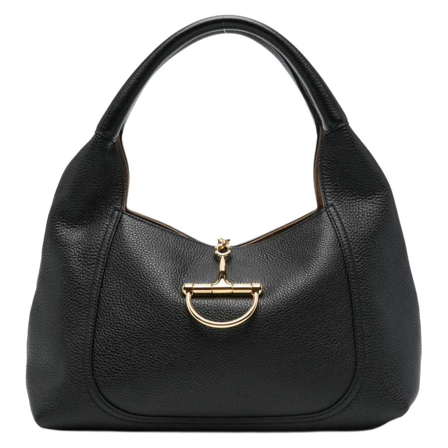 GUCCI Calfskin Shoulder Bag Women's Black