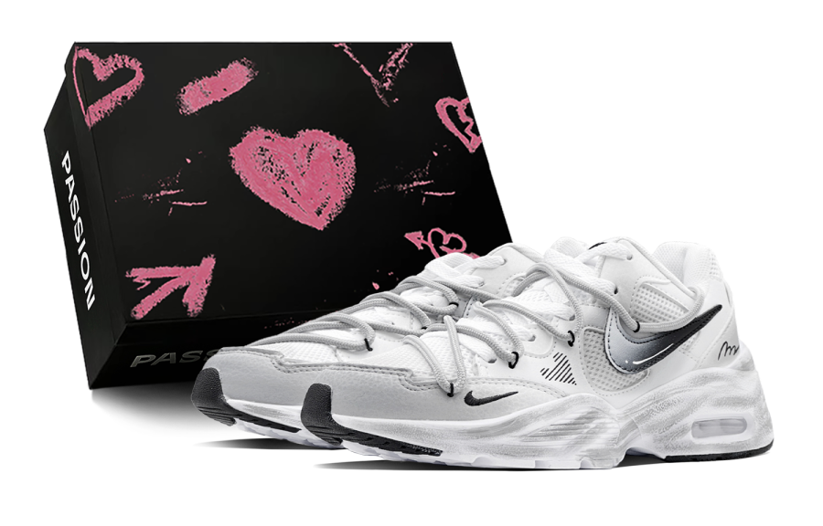 Nike Nike Air Max Fusion Romantic Treatment, Heart Signal, Creative Distressed, Distressed Shoes Fabric