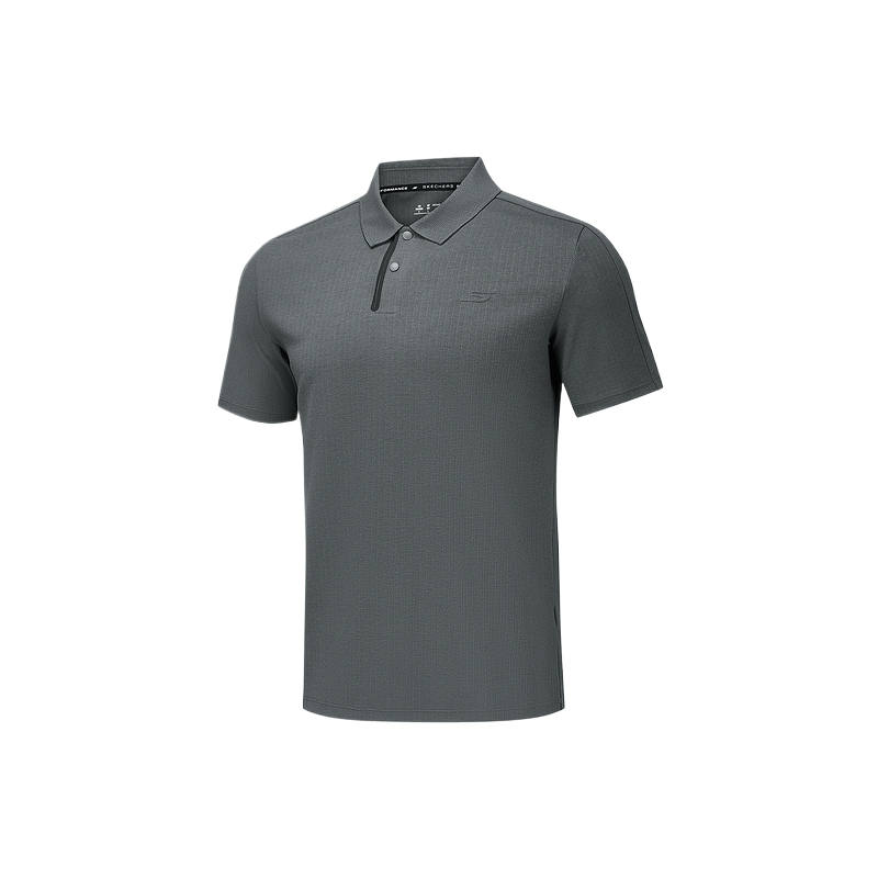 Skechers Polo Shirts Men's Smoky Gray 013P Lapel Moderate