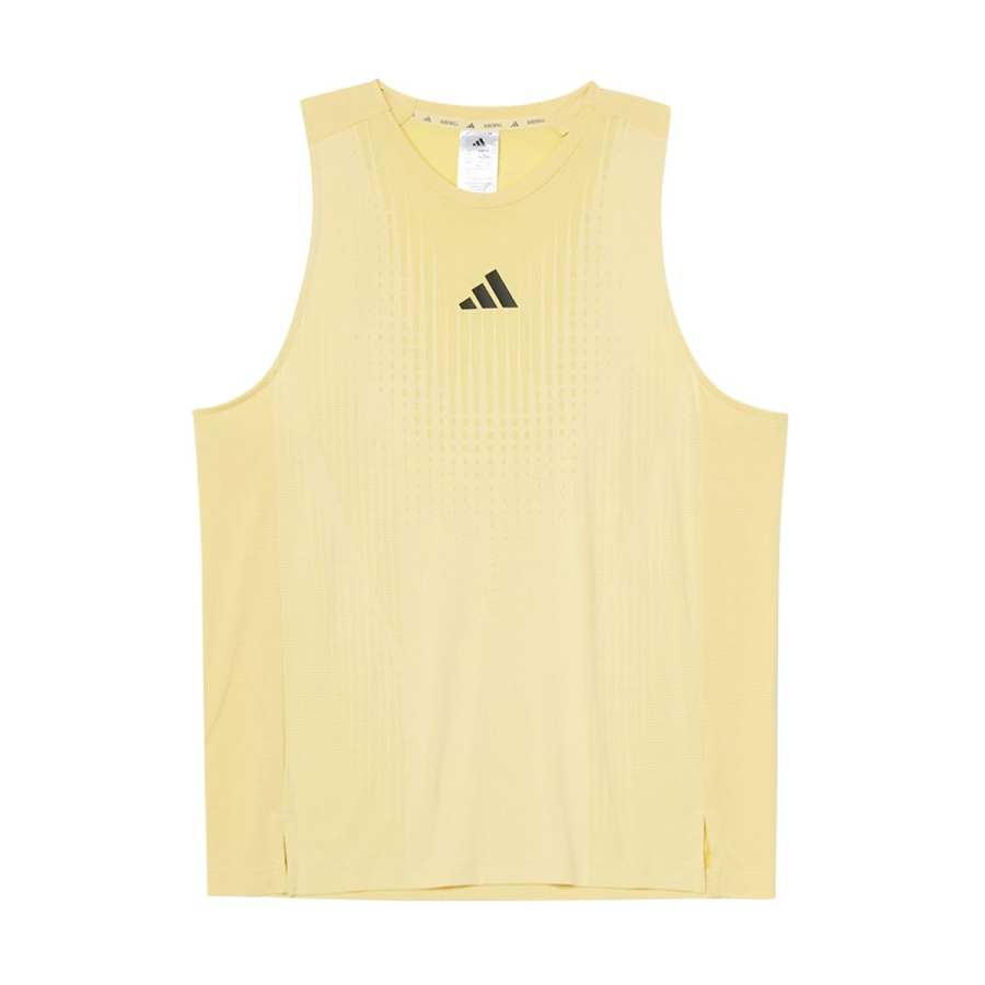 Adidas Adidas Tank Tops Men's Powder Yellow/Pure Sulfur Yellow Crew Neck Moderate Other