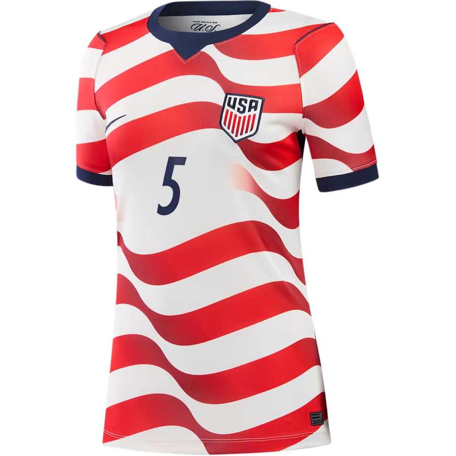 Nike Nike United States National Team Soccer Jerseys Women's White Crew Neck Moderate