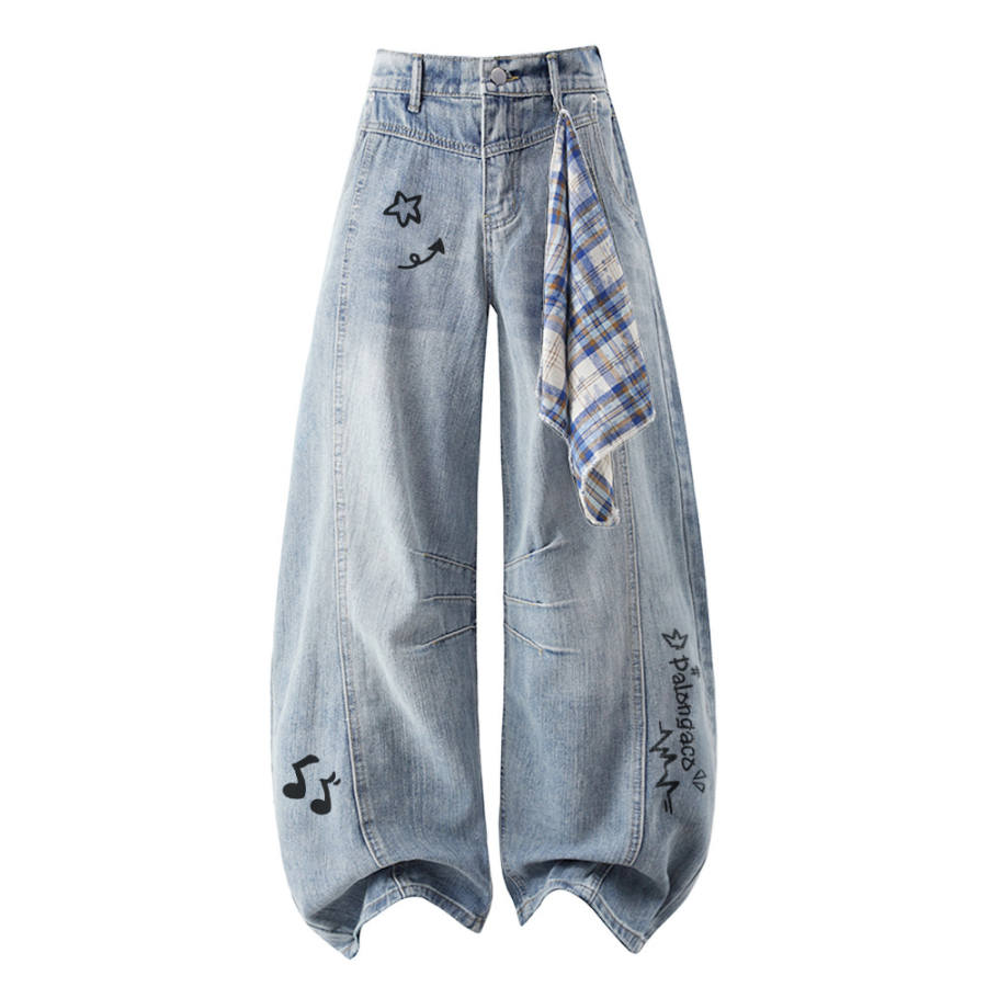 PAL ONGACO Jeans Unisex Moderate Wide Leg Pants