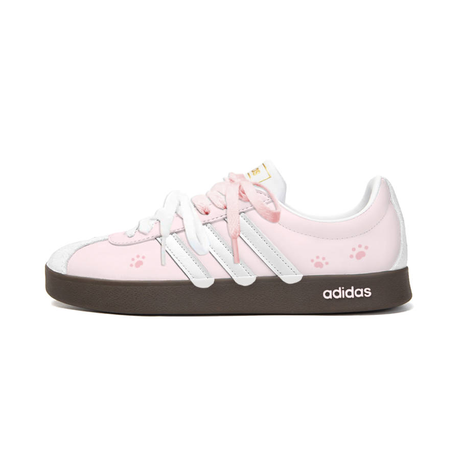 Adidas Adidas Vl Court Classic Skateboard Shoes Unisex Low Top Pink