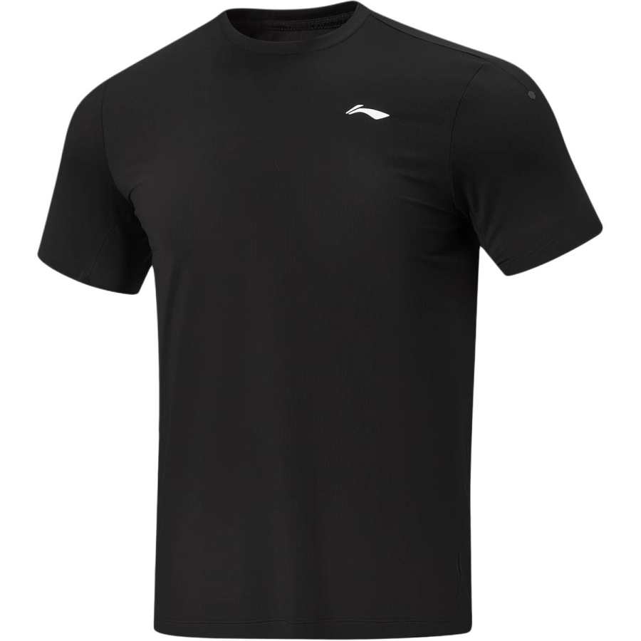 Li-Ning Li Ning Fitness Series T Shirts Men's Black Crew Neck Moderate Straight Fit