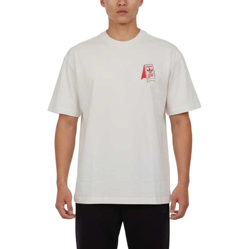 Adidas Originals T Shirts Men's White Crew Neck Moderate