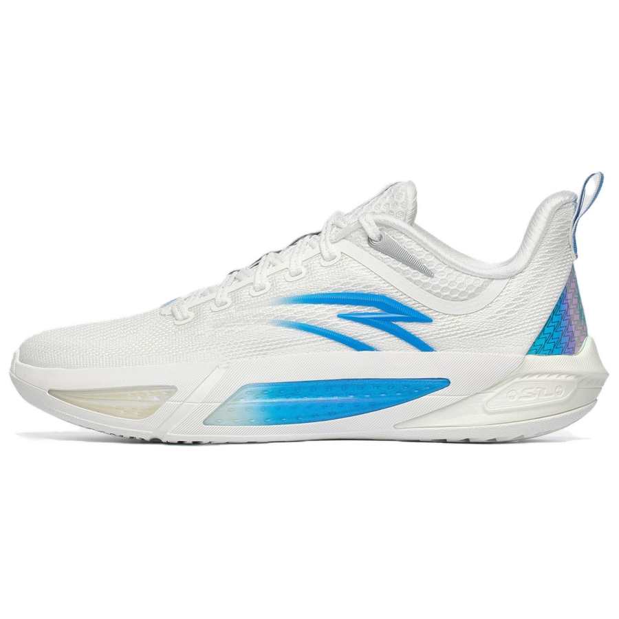 Anta Quick Decision 7 Fashion Trend Cushioning Slip Resistant Breathable Low top Basketball Shoes Men's White