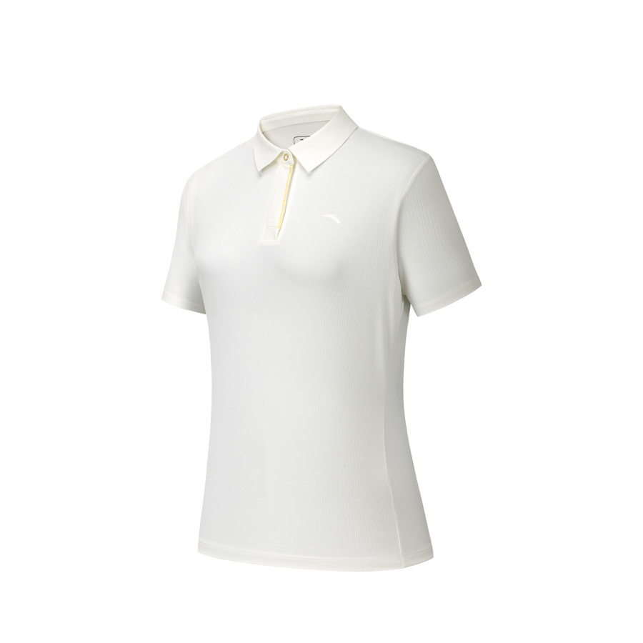 ANTA Variety Training Collection Polo Shirts Women's Papyrus White Polo Collar Moderate Straight Fit