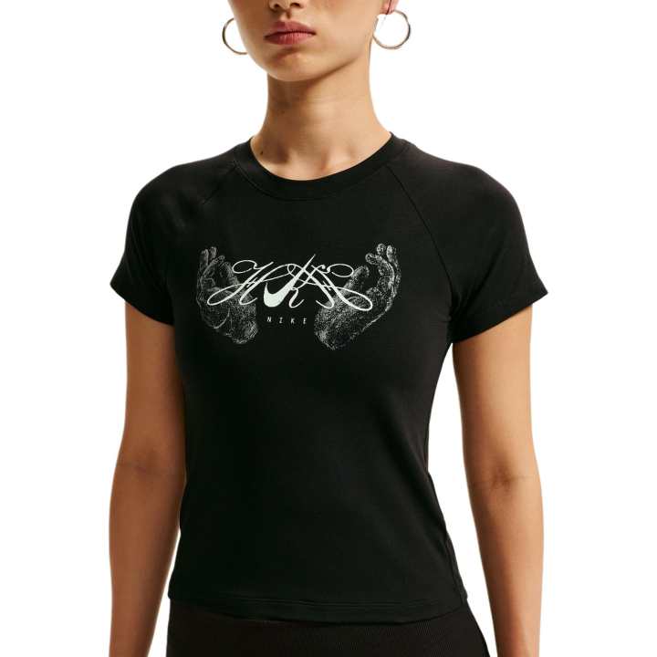 Nike Nike Moon Shoe T Shirts Women's 010 Black Crew Neck Moderate
