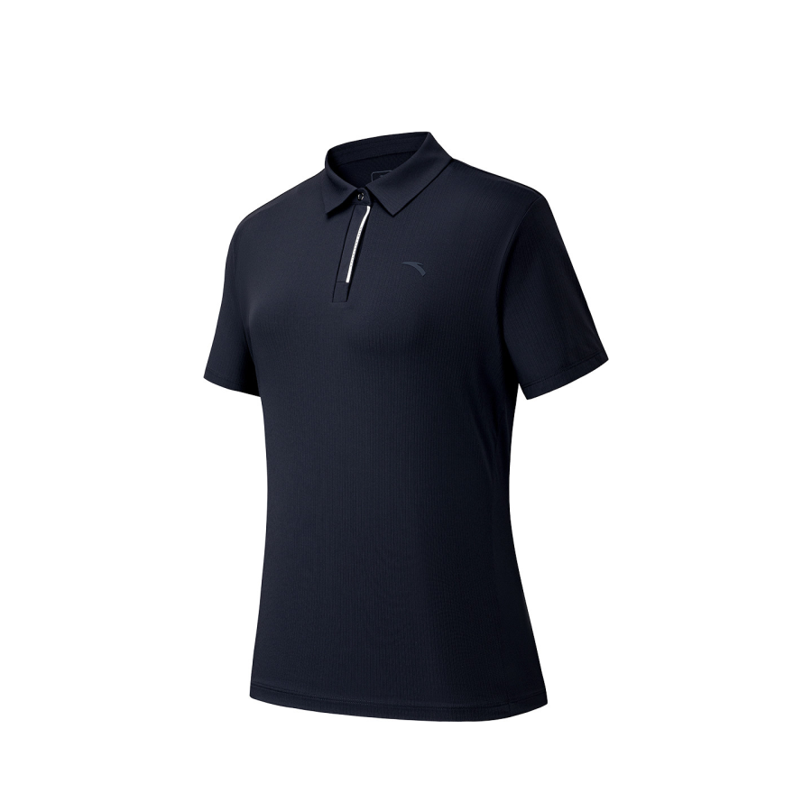 ANTA Variety Training Collection Polo Shirts Women's Indigo Blue Polo Collar Moderate Straight Fit