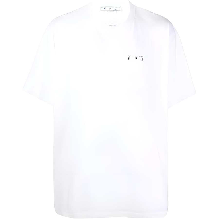 OFF-WHITE OFF WHITE Drowning Man Logo Caravaggio St. Jerome Writing Painting Oversized T Shirt