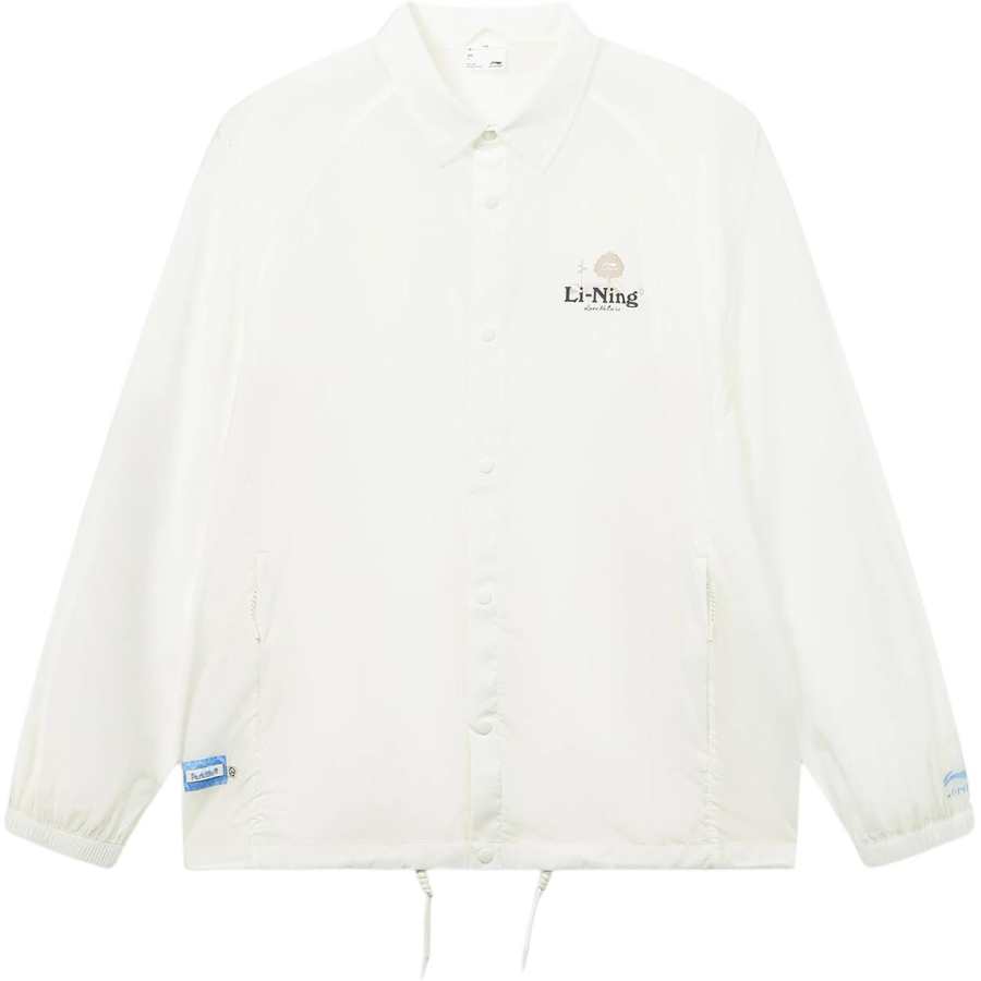 Li-Ning Li Ning Sports Life Collection Shirts Men's Ivory Lapel Moderate Straight Fit