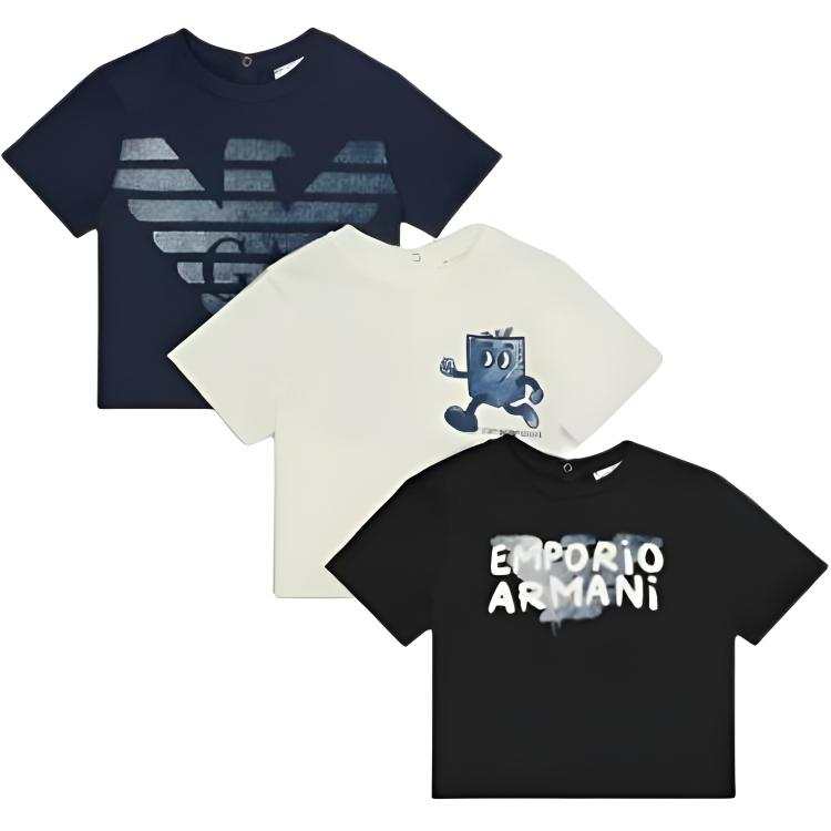 EMPORIO ARMANI T Shirt Kids' Apparel T Shirt 3 Pack Infant And Toddler