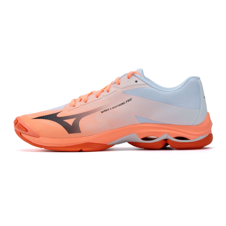 Mizuno Wave Lightning Volleyball Shoes Unisex Low Top Orange/White