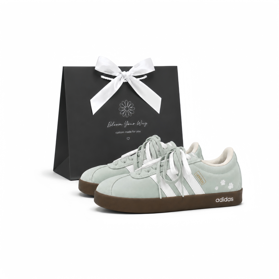 Adidas Adidas Vl Court Classic German Army Trainers Unisex Low Top Green/White